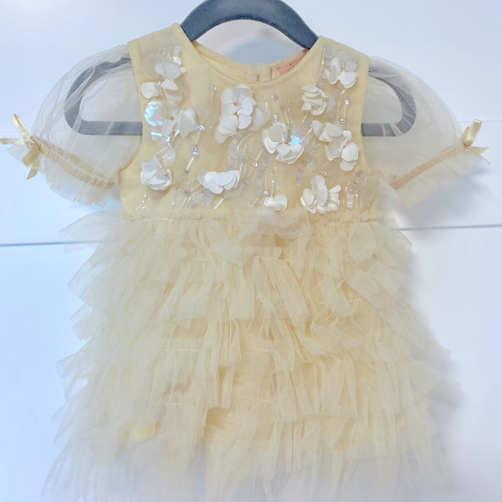 Tutu Du Monde Yellow Sequined Dress w/matching Headband